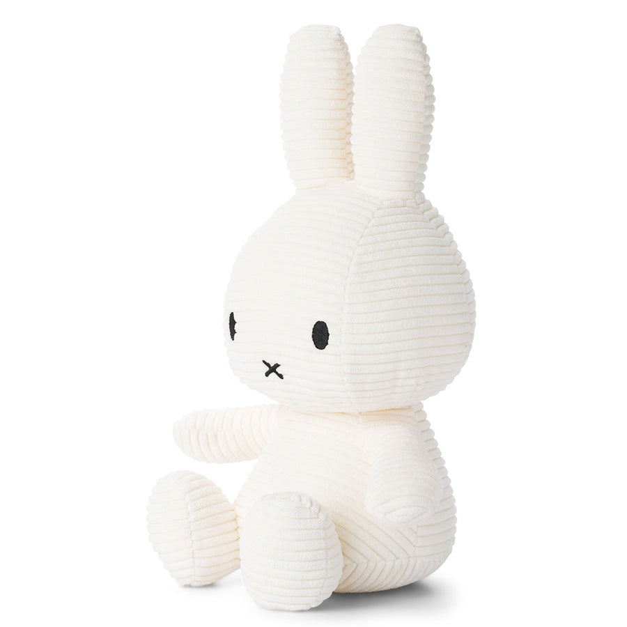 Miffy ECO corduroy offwhite large soft toy, side view