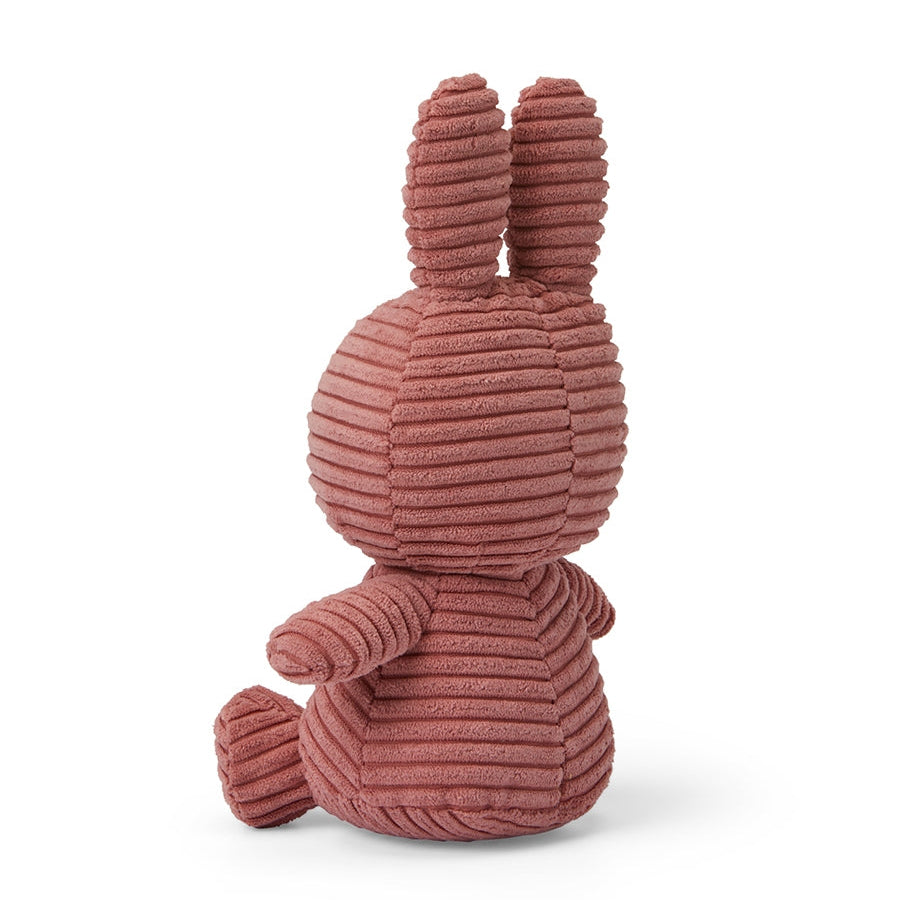 Miffy ECO corduroy dusty rose soft toy, back view