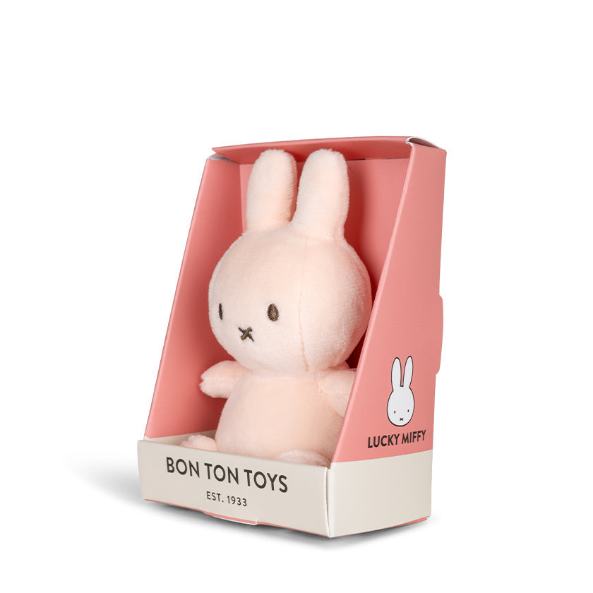 Lucky Miffy pink in giftbox, back view