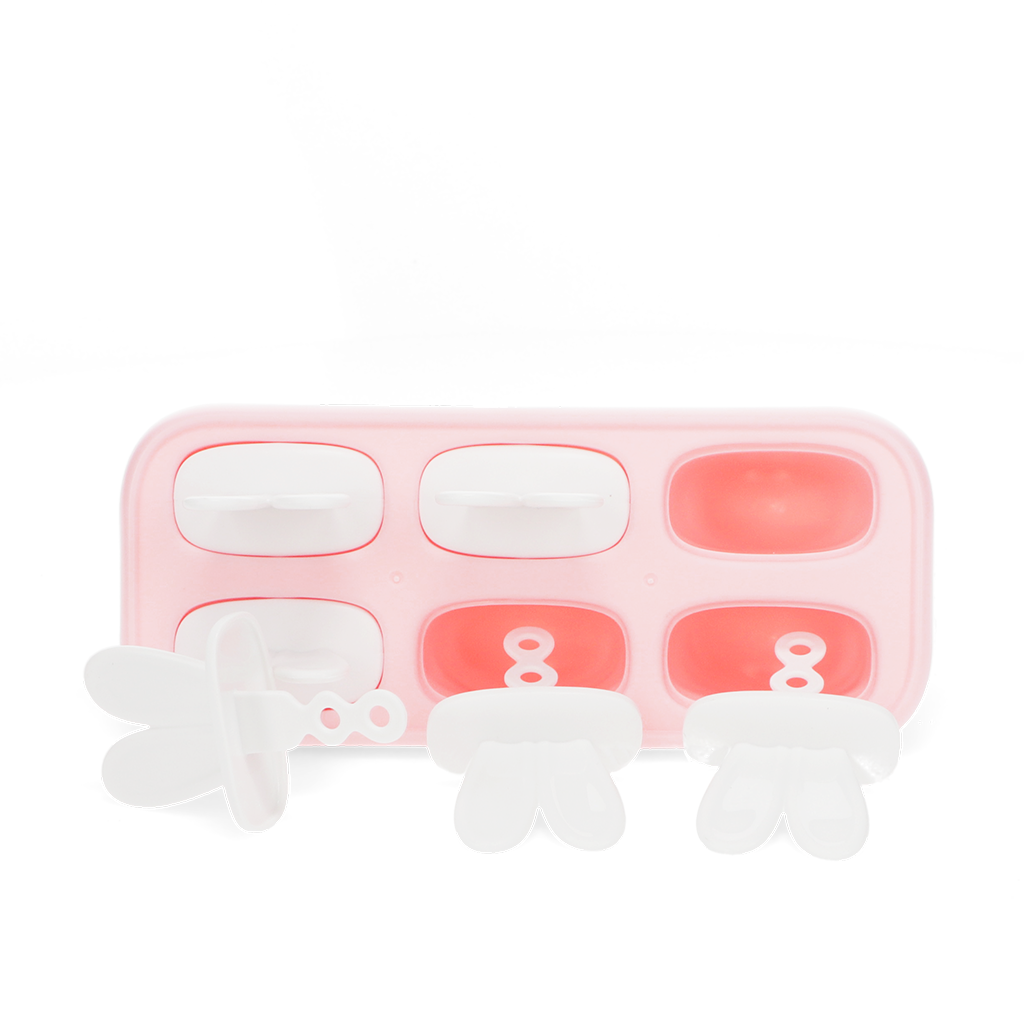 Pink bunny-ear ice lolly mould, alternative angle.
