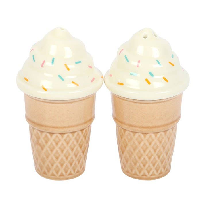 Fun novelty ice cream salt and pepper shakers for kitchen