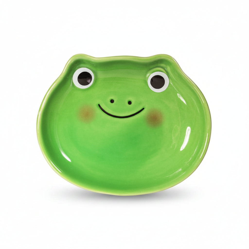 Frog-shaped dish from above showing shallow bowl perfect for rings and earrings
