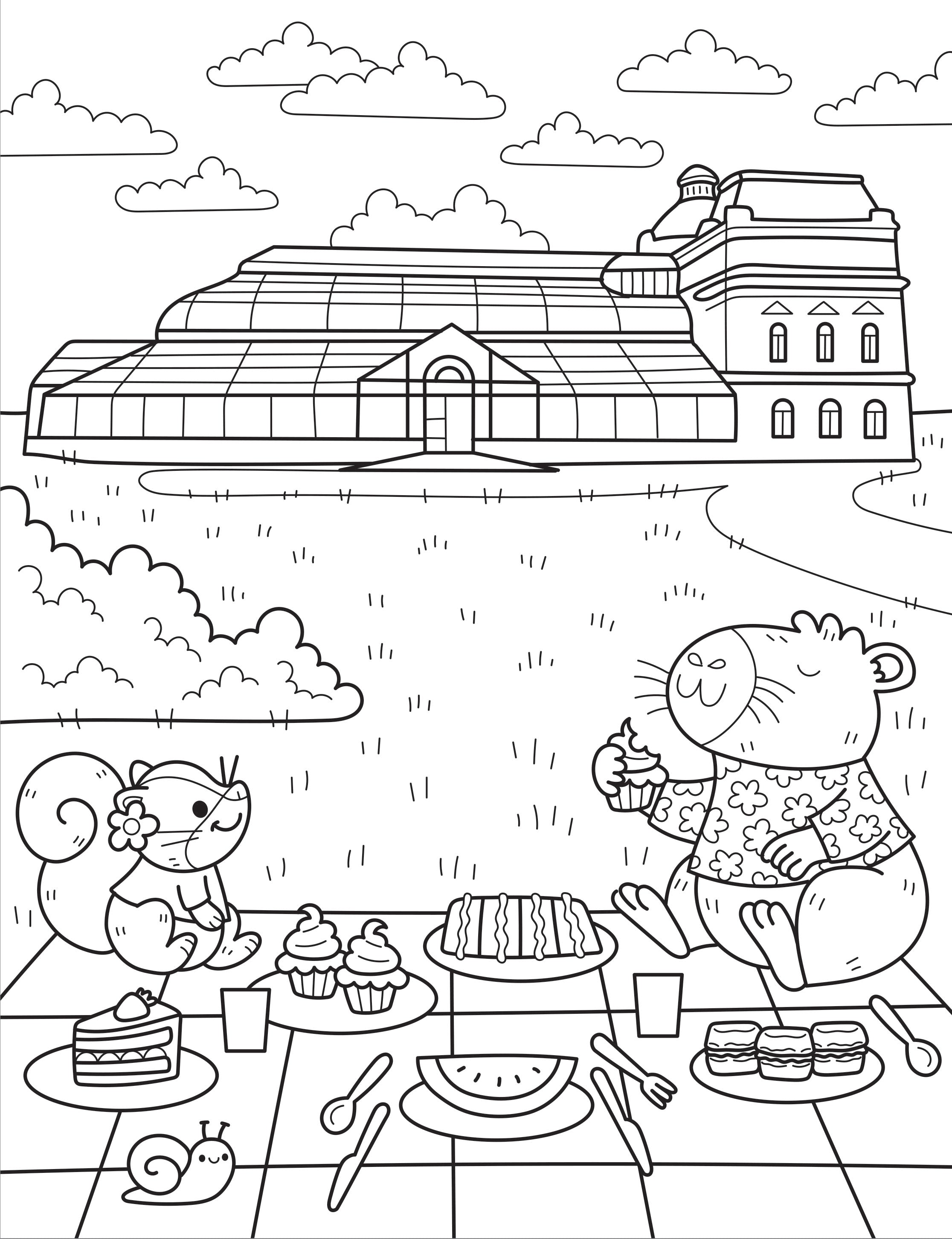 Cutie Colouring Scotland Cuties inside page with simple bold Scottish scene