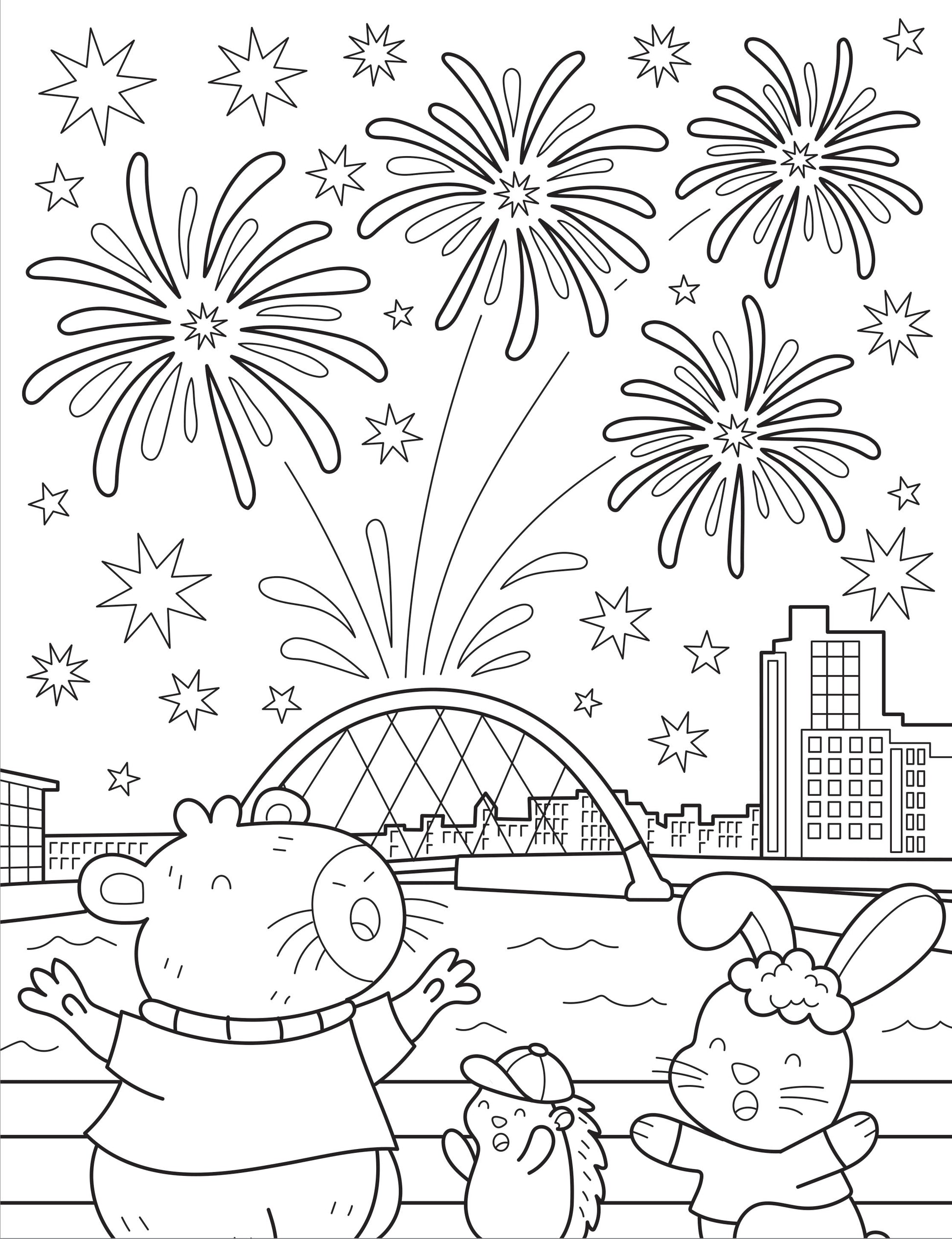 Cutie Colouring Scotland Cuties single-sided colouring page example