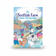 Scottish Farm Magic Painting Book cover with colourful farmyard illustration