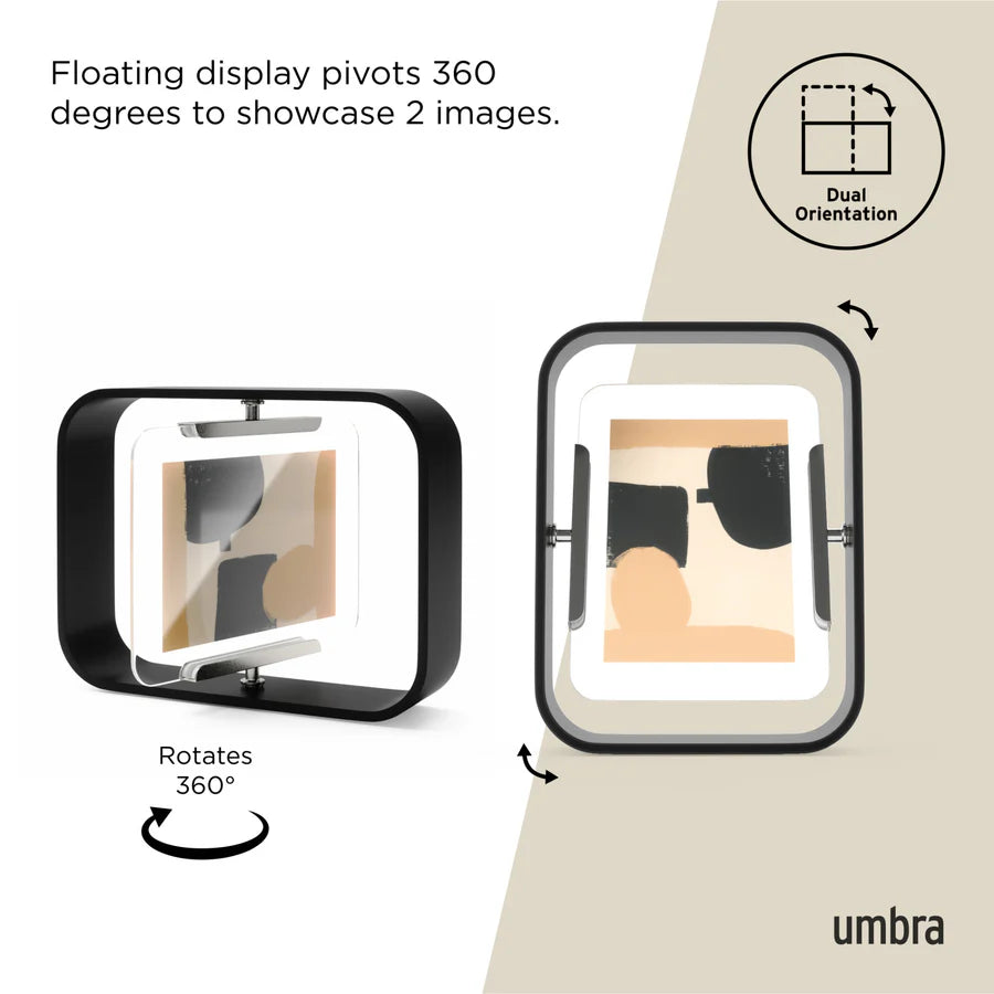 Umbra Bellwood frame black showing portrait photo in styled setting
