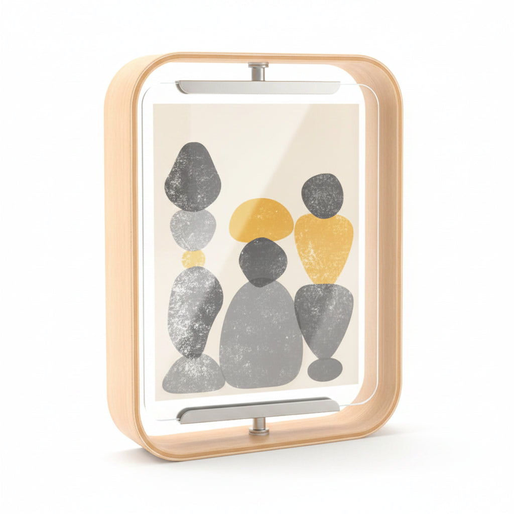 Umbra Bellwood natural finish frame in styled bedroom setting