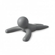 Umbra Buddy doorstop charcoal front view on white background