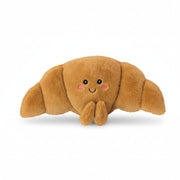 Plush Christoph Croissant Microwavable Hottie with smiling embroidered face and soft brown croissant design.