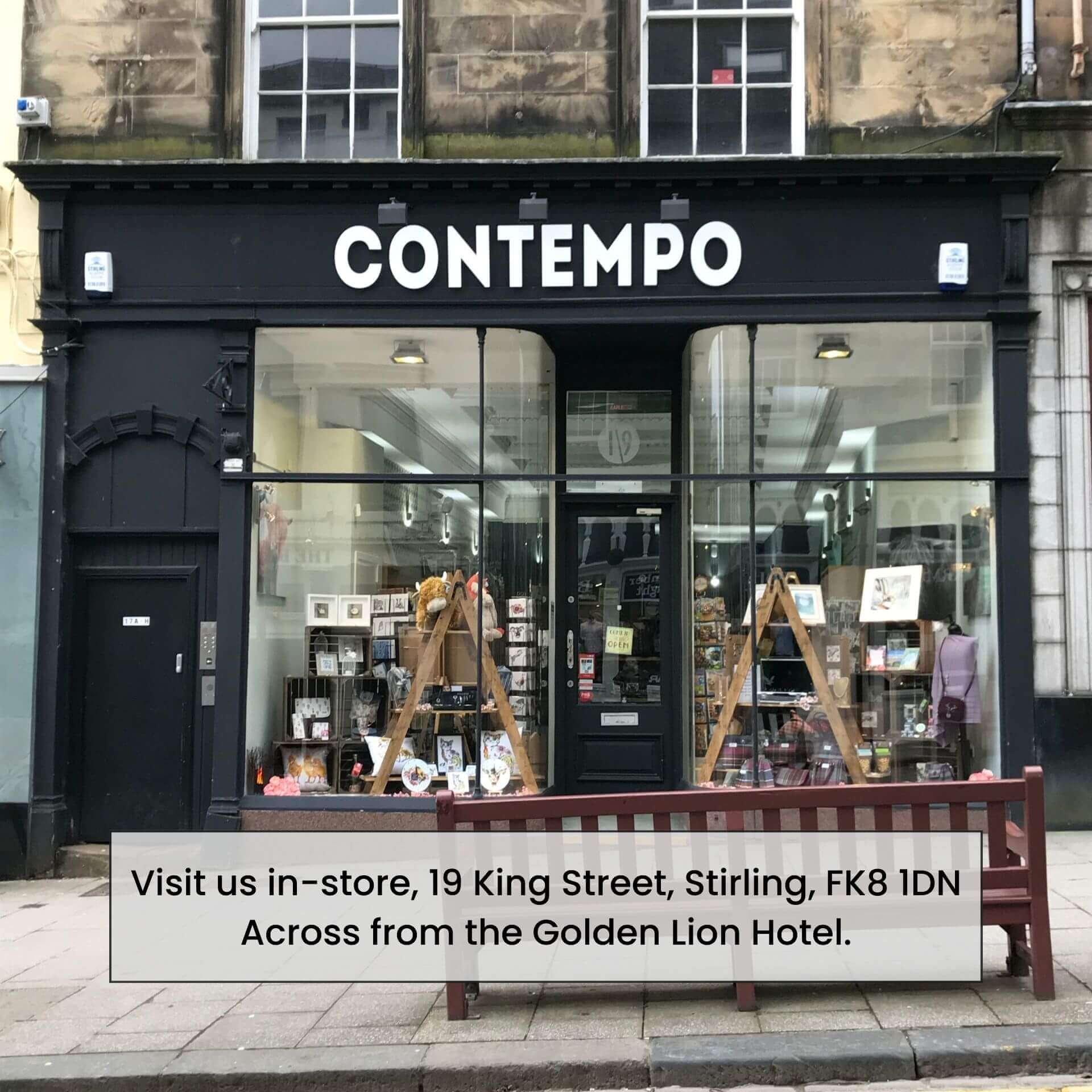 Contempo gift shop storefront on King Street, Stirling