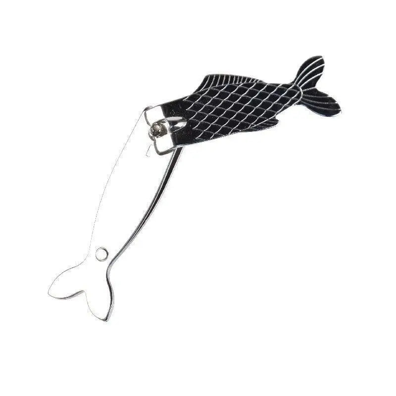 Fun fish design nail clippers with textured scale pattern.
