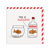 Vodka Goldfish Greeting Card (866)