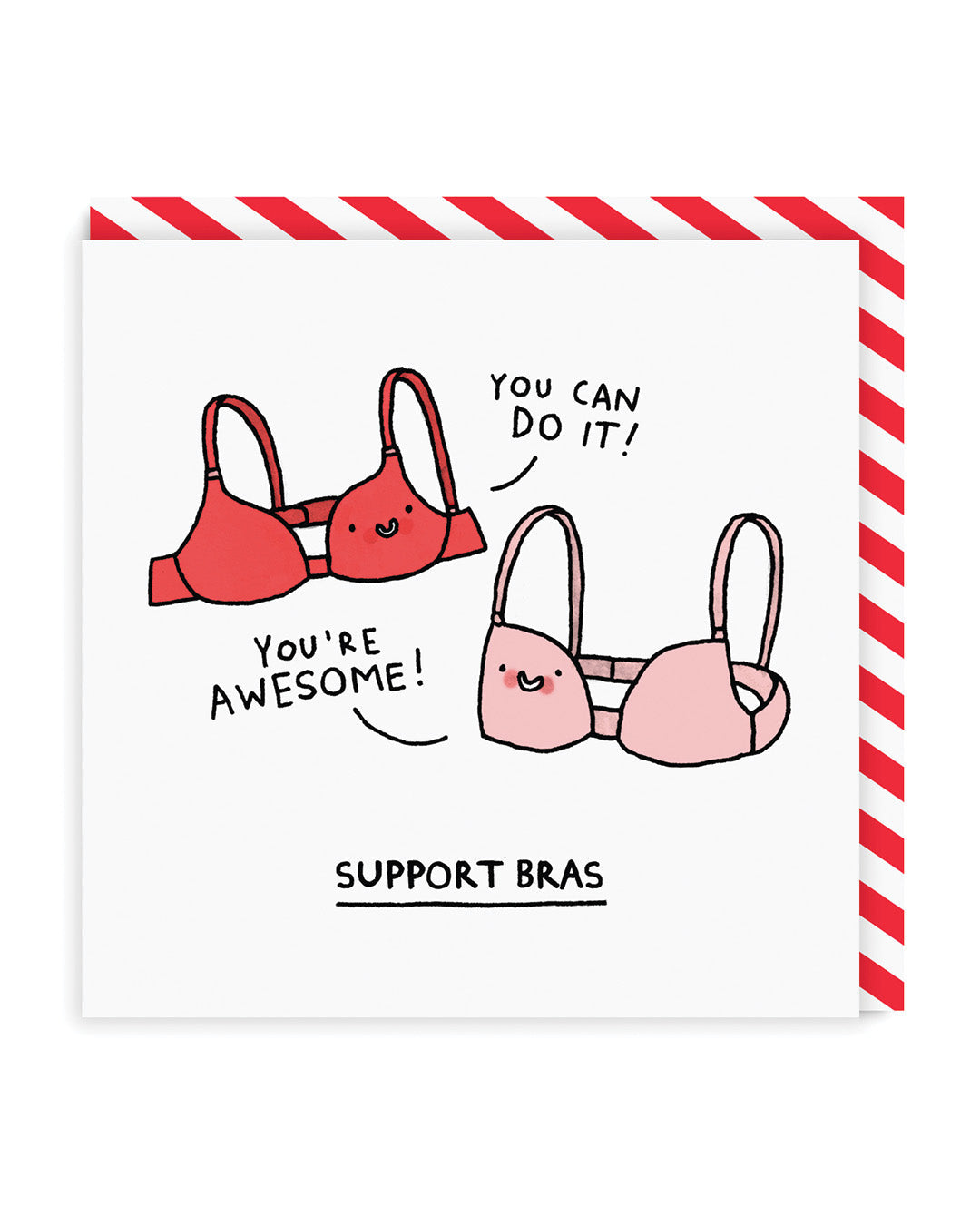 Support Bras Square Greeting Card (886)