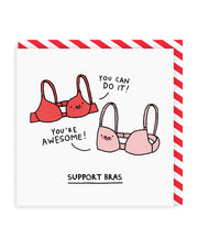 Support Bras Square Greeting Card (886)