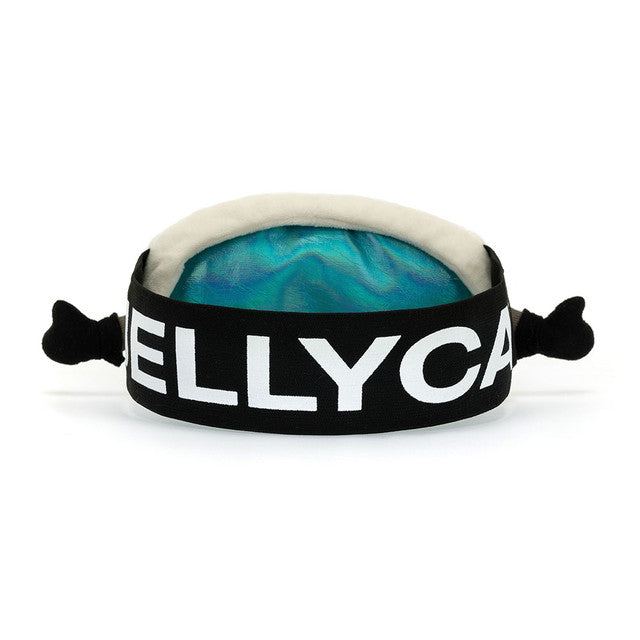 Back View: Backside of the Jellycat Amuseables Ski Goggles showcases the stretchy "Jellycat" headband for a comfortable fit.