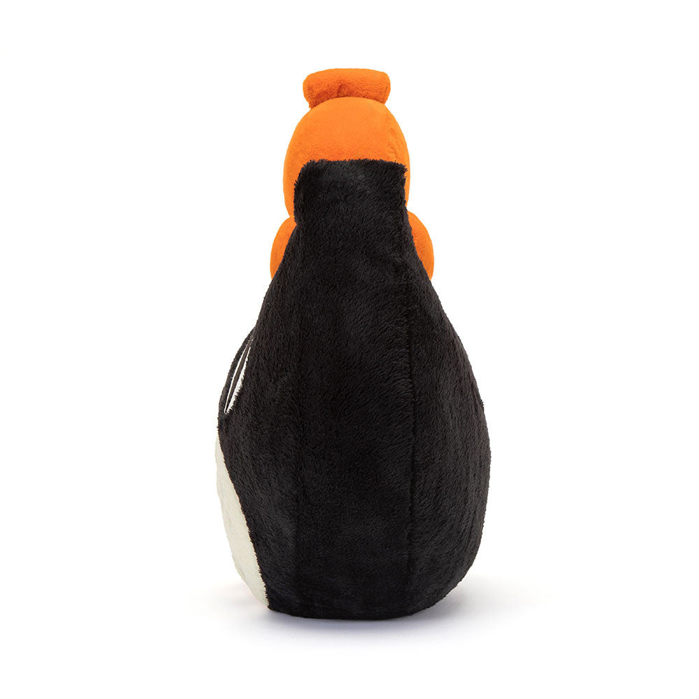 Side profile of Jellycat Head Giant showing its tall shape and plush texture.