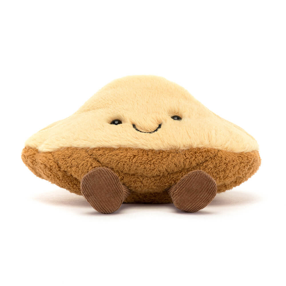 Jellycat Margaux Madeleine plush front view with smiley face