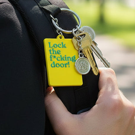 Lock the door Keyring