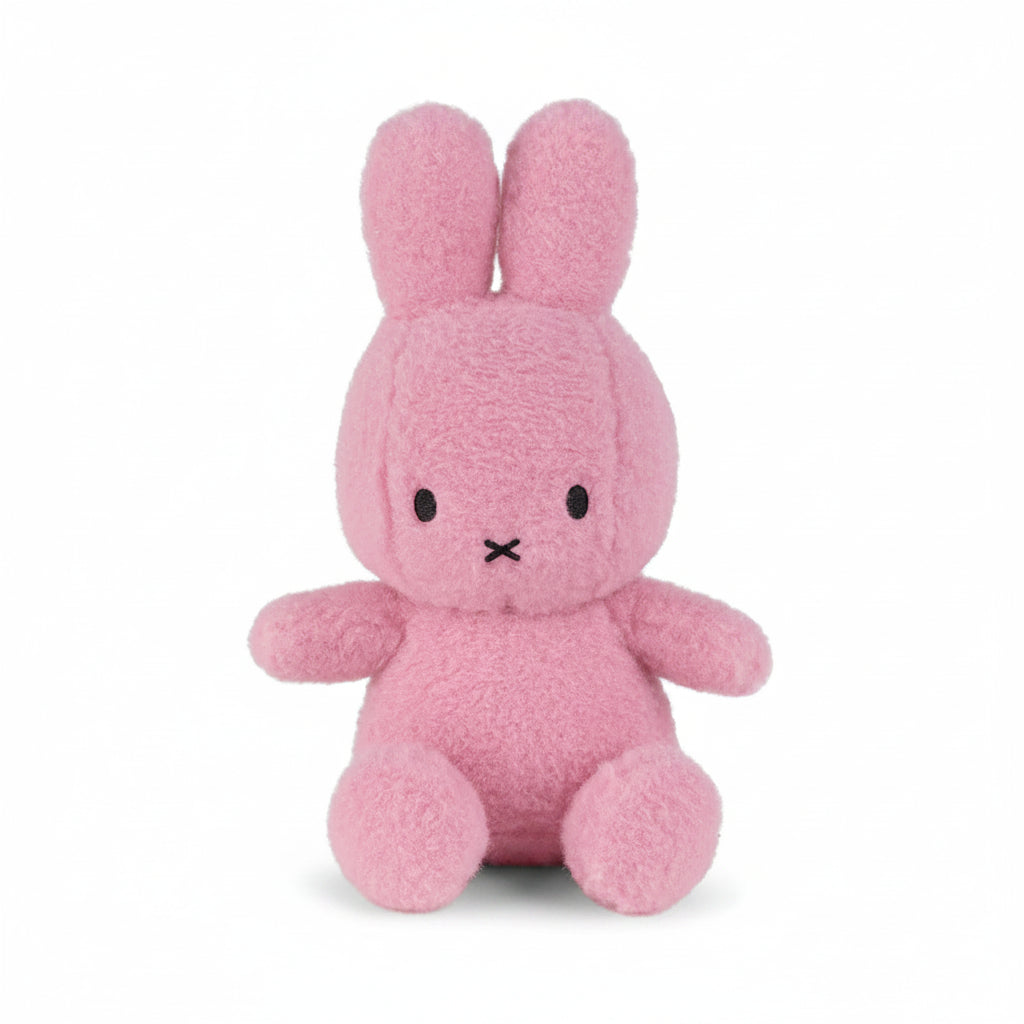 Miffy Cotton Candy rose pink recycled plush front view on white background