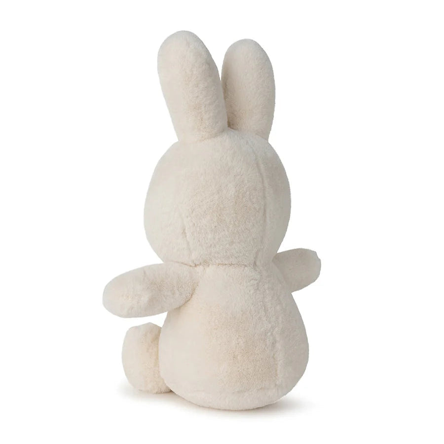 Miffy Cozy cream faux cashmere plush back view on white background