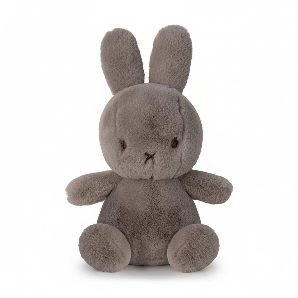 Miffy Cozy taupe faux cashmere plush front view on white background