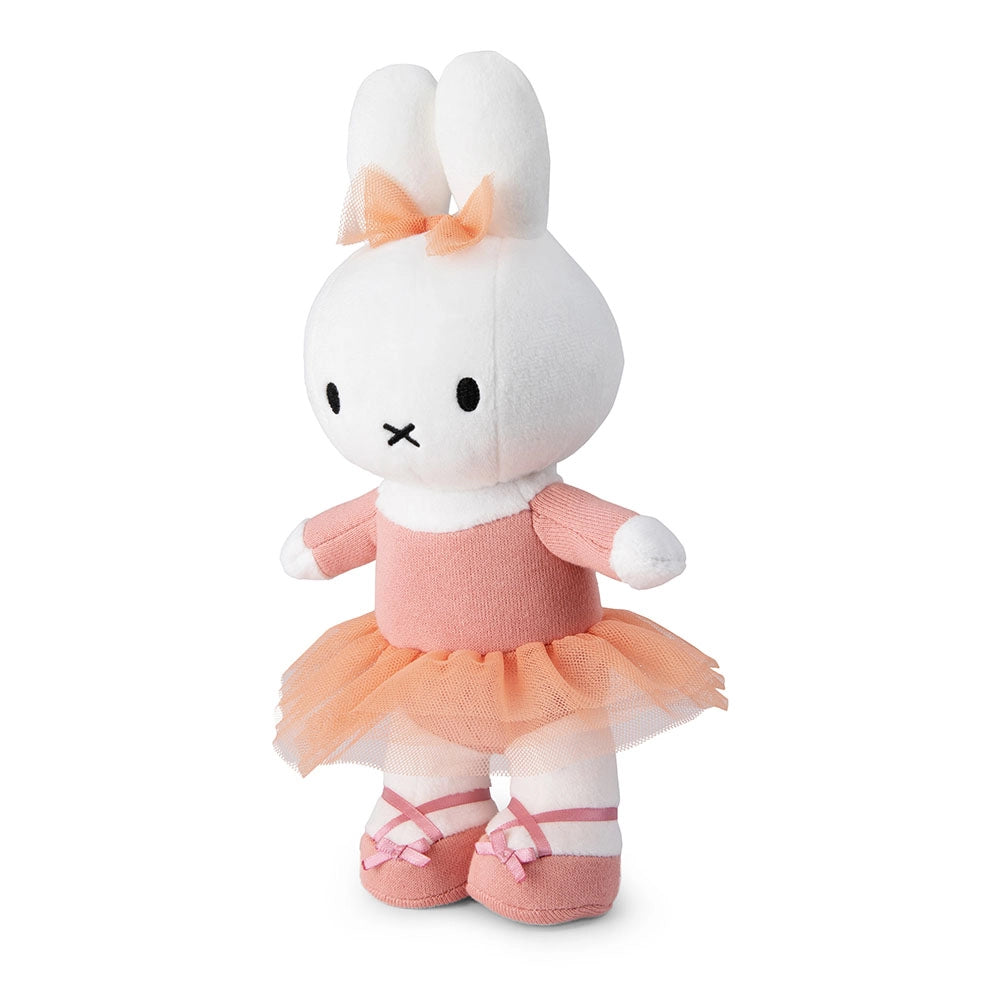 Miffy ballerina plush in tutu angled view on white background