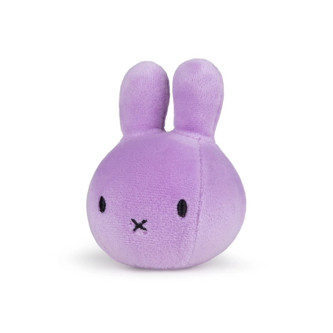 Lilac Miffy stress ball angled view showing plush texture on white background