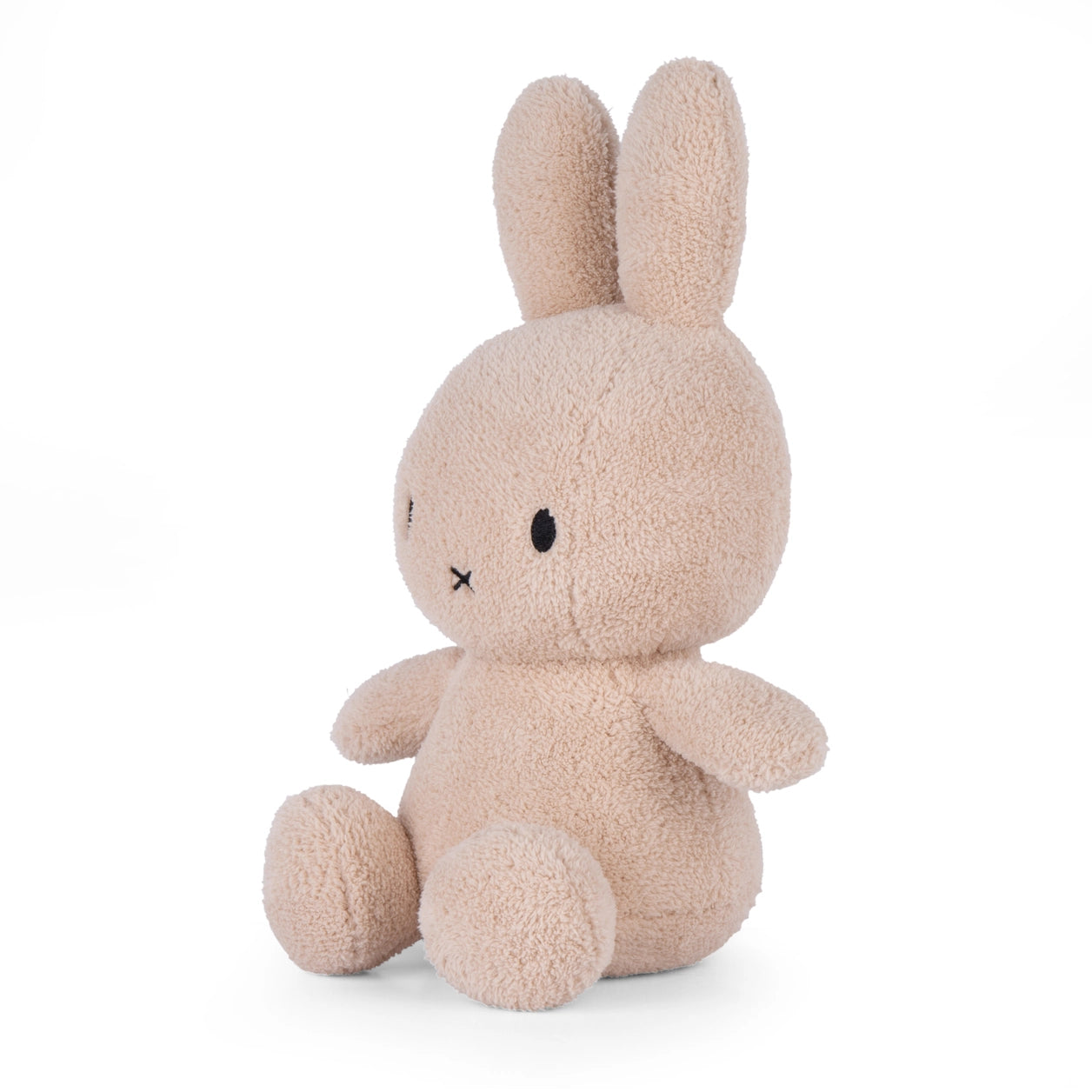 Miffy terry beige plush side angle showing soft texture