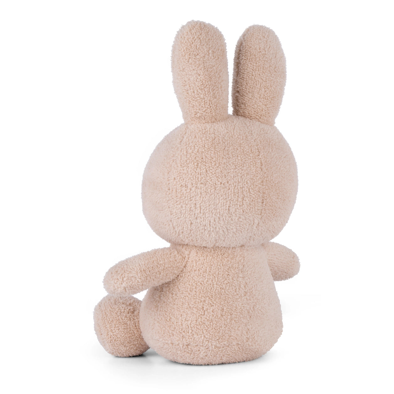 Miffy terry beige plush back view on white background