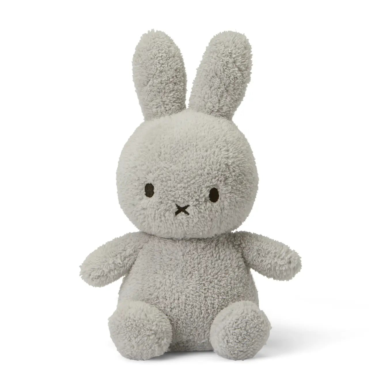 Miffy terry light grey plush front view on white background