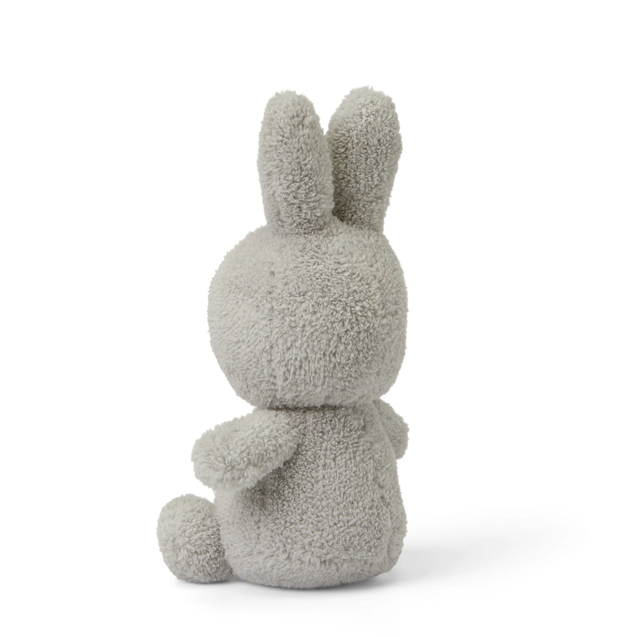 Miffy terry light grey plush back view on white background
