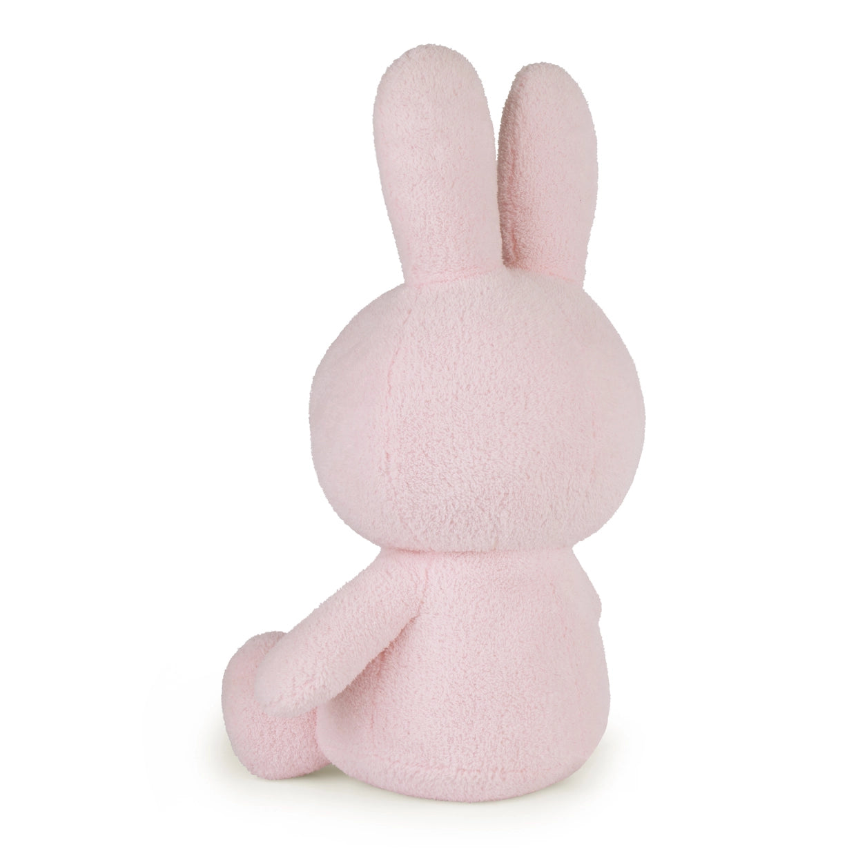 Miffy terry light pink extra large plush back view on white background