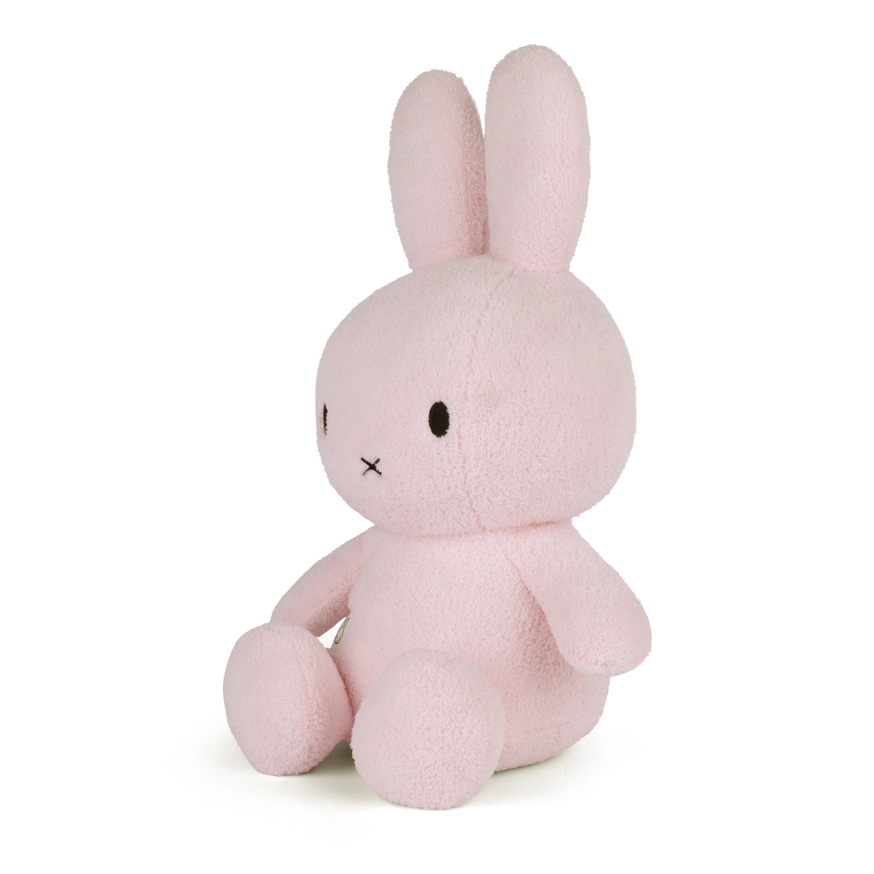 Miffy terry light pink extra large plush seated angle on white background