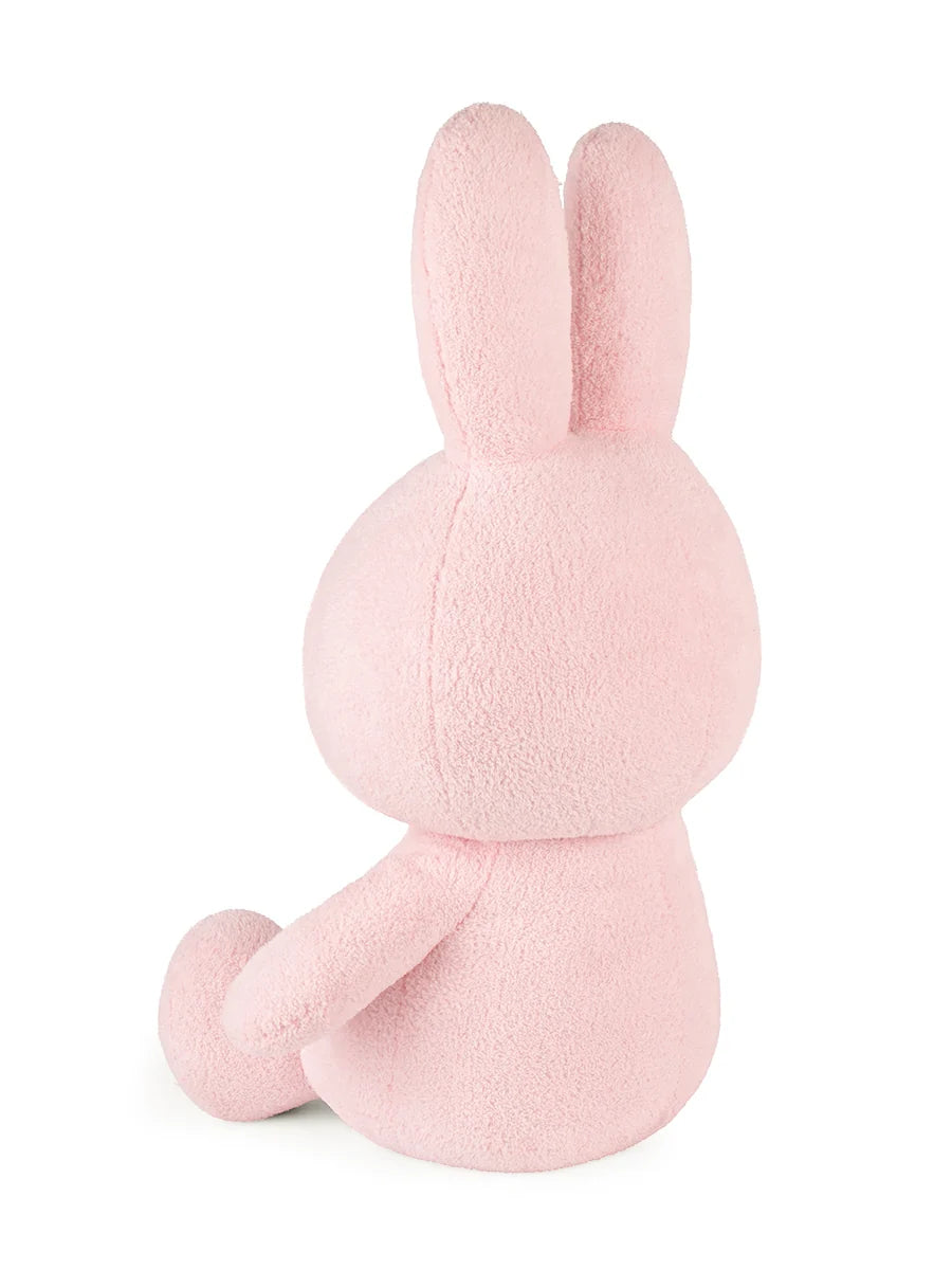 Miffy terry light pink mega plush back view on white background