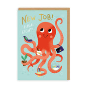 New Job Octopus Greeting Card (7391)