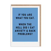 You Are What You Eat Greeting Card (9244)