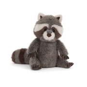 Jellycat Trixiwoo Raccoon plush front view on white background