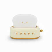 USB-C charging cable with kawaii toaster-shaped night lamp – rechargeable LED night light for kids and adults.