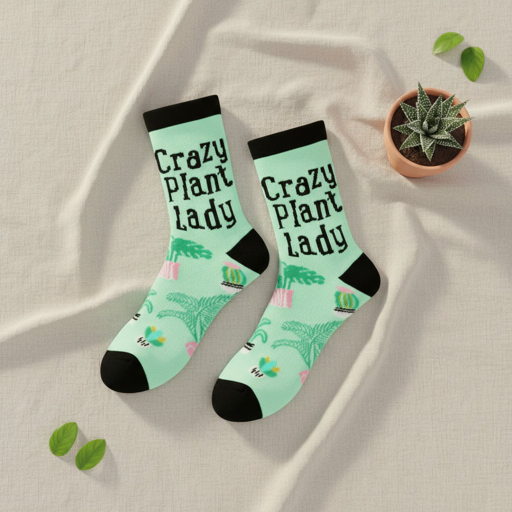 Crazy Plant Lady Women's Bamboo Socks