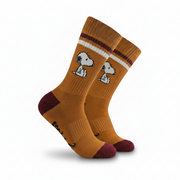 Snoopy Athletic Socks pair showing Peanuts design on white background