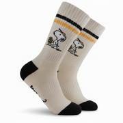 Tennis Snoopy Athletic Socks pair showing Peanuts design on white background