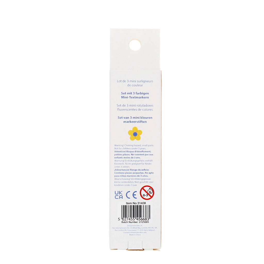 Back of Flower Power highlighter packaging with product information.