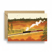 Steam Train in Autumn Card