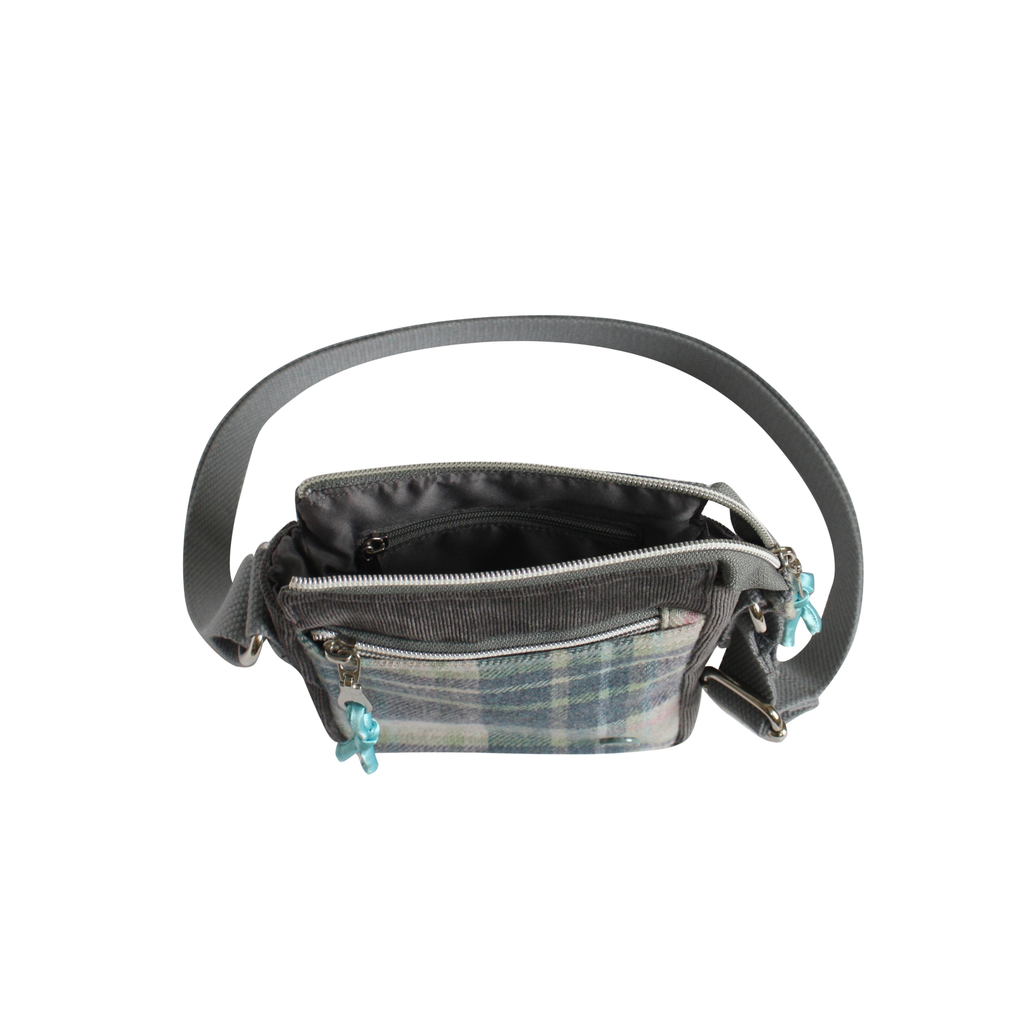 Skye Tweed Phone Crossbody Pouch interior showing recycled lining