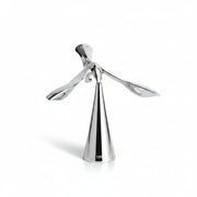 Umbra Tipsy opener showing chrome figurine self-righting mechanism detail