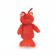 Bright red lobster Snuggable Hottie plush with swing tag on a white background