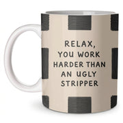 'Relax' by Ms Doodle 11oz ceramic mug, Art Wow on a clean white background