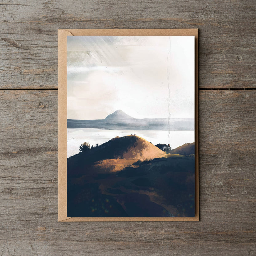Arthur's Seat, Cosy Cottage Greeting Card