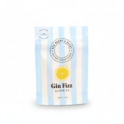 Gin Fizz Gummies pouch by Ask Mummy & Daddy with scattered gummy bears, white background
