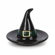 Black witch hat Halloween trinket dish, another angle